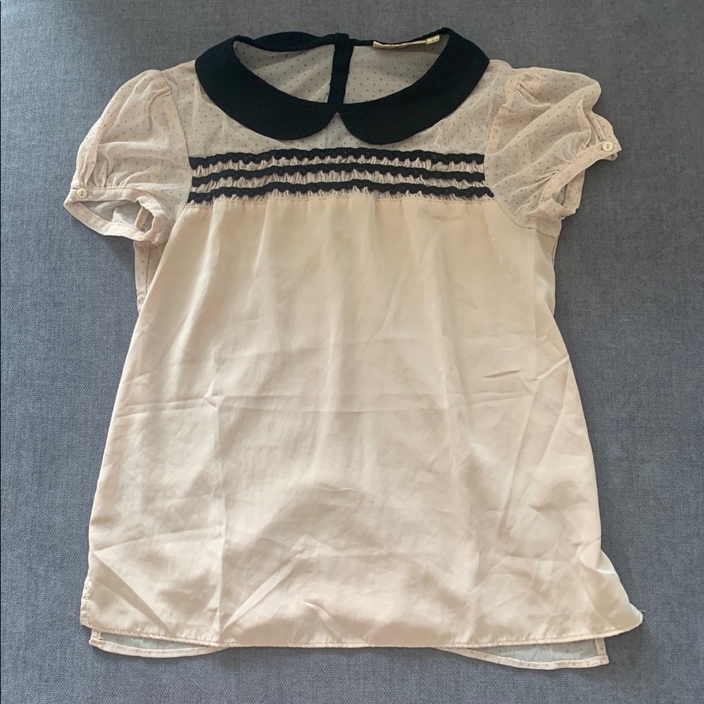 Vera Wang Blouse with Sheer Back